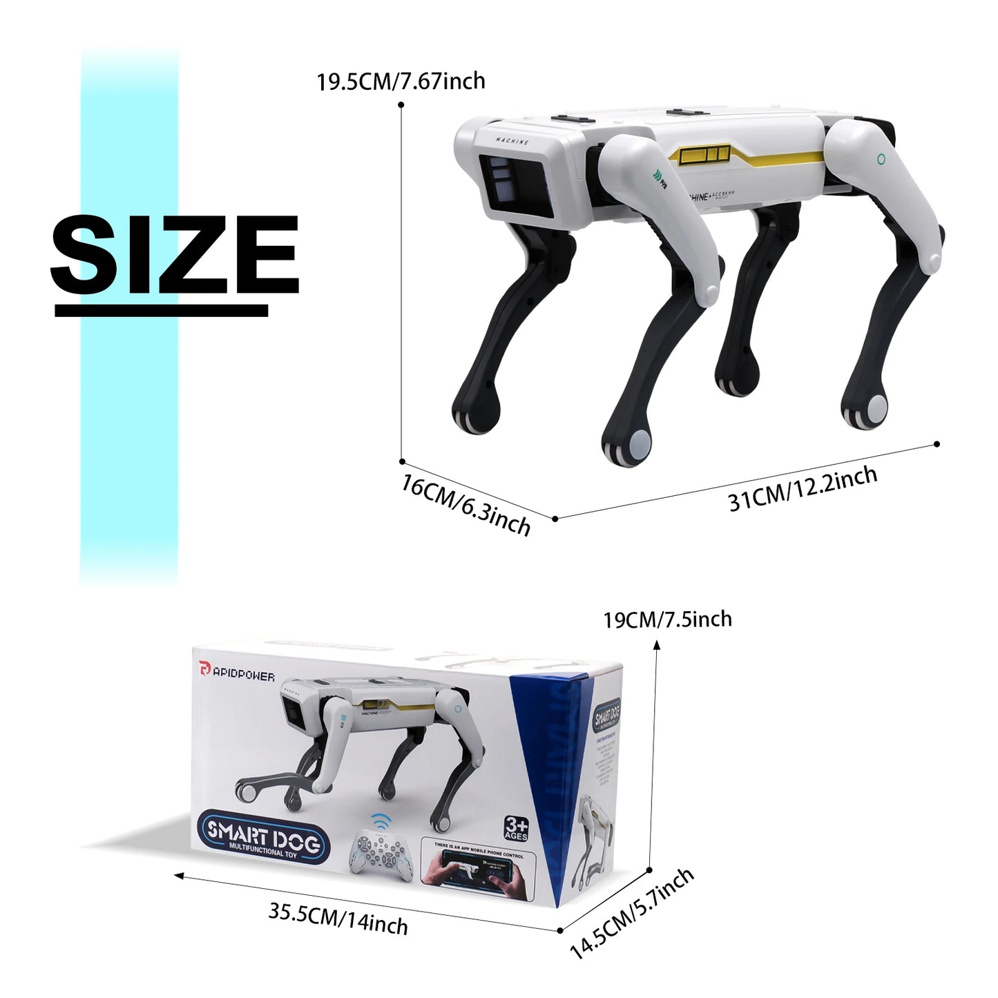 Interactive AI Robot Dog - smart toy with voice & App control